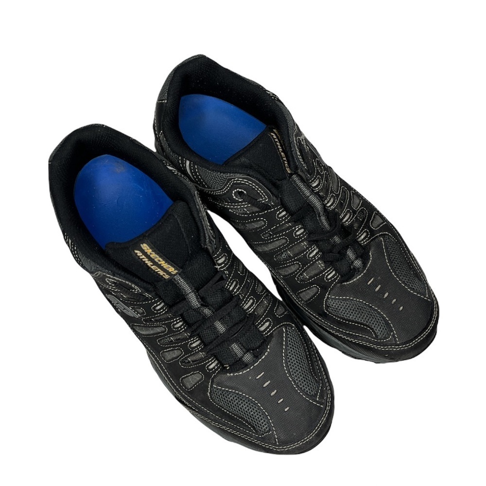 Skechers Men's 12 After Burn Memory Fit 50125EWW Black Running Shoes Sneakers - Picture 4 of 10